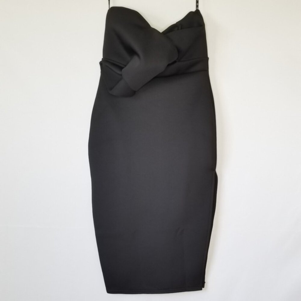 Missguided Little Black Strapless Dress